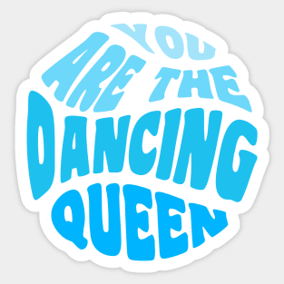 Dancing Queen Blue Gradient Sticker